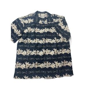 Roundtree & Yorke Hawaiin Shirt Button Up Size Large 100%‎ Cotton